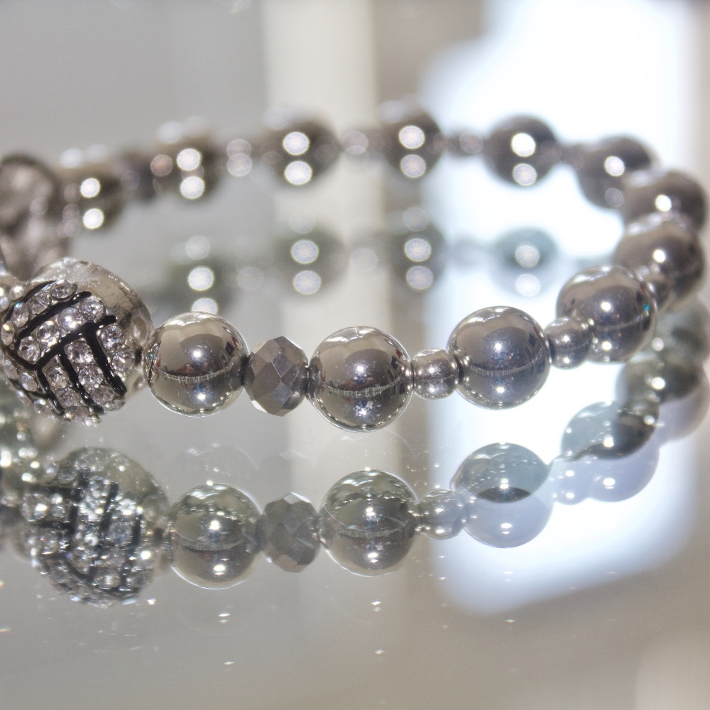 14kt White Gold Plated pave bracelet - Picture 3 of 5